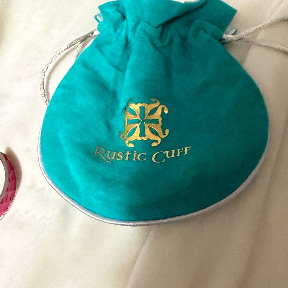 Rustic Cuff Monique Python Side Cut Hot Pink And … - image 3